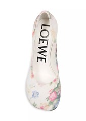 Loewe Toy Floral Brushed Suede Pumps