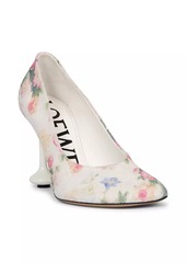 Loewe Toy Floral Brushed Suede Pumps