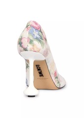 Loewe Toy Floral Brushed Suede Pumps