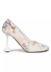 Loewe Toy Floral Brushed Suede Pumps