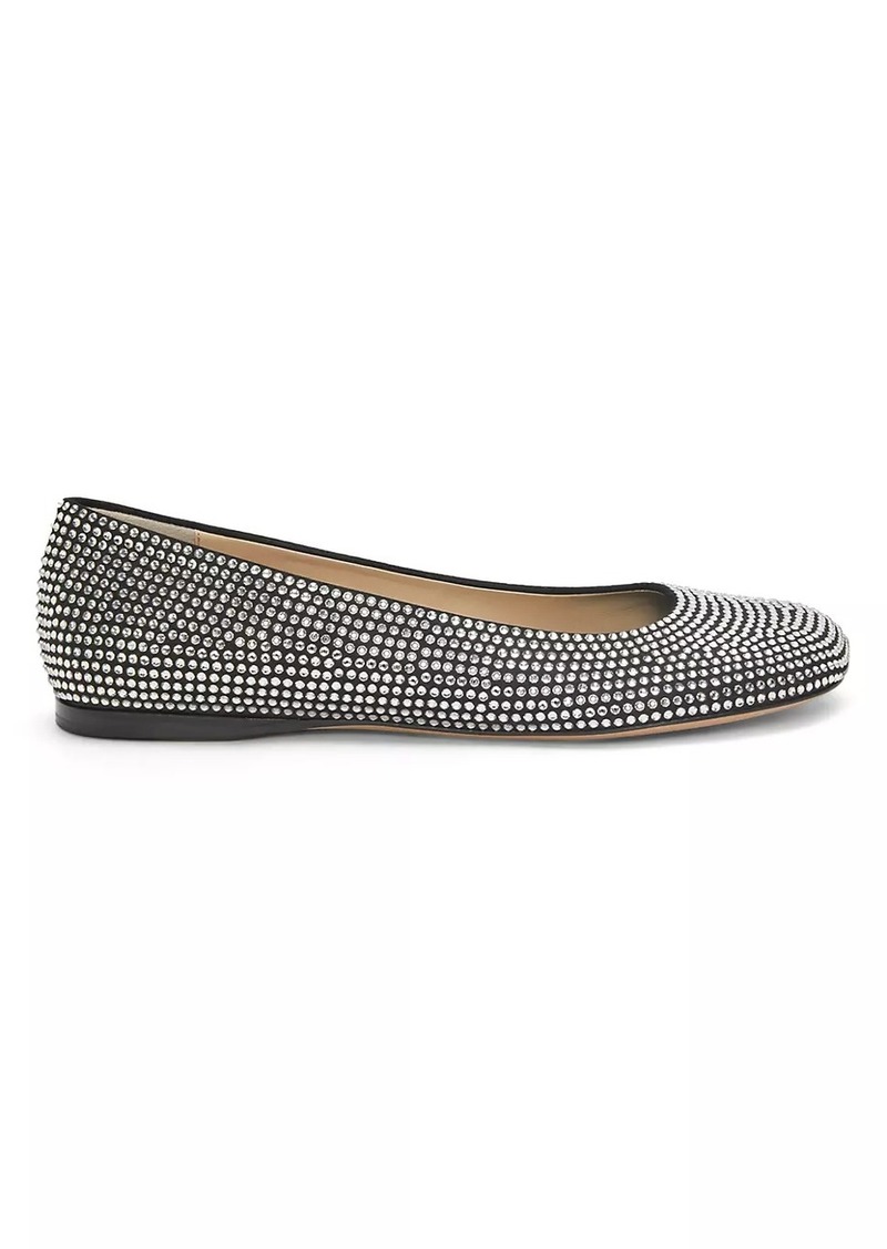 Loewe Toy Strass Leather Ballerina Flats