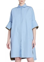 Loewe Turn-Up Cotton-Blend Shirtdress