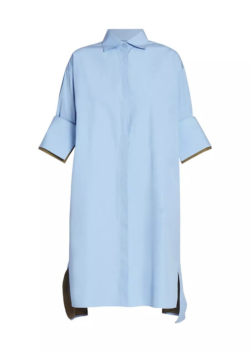 Loewe Turn-Up Cotton-Blend Shirtdress