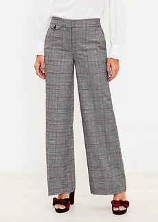 LOFT Button Pocket Trouser Pants in Plaid Brushed Flannel