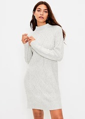 LOFT Cable Turtleneck Sweater Dress