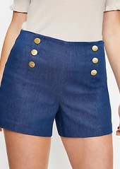 LOFT Curvy Admiral Shorts in Refined Denim