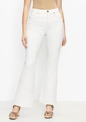 LOFT Curvy High Rise Sandal Flare Jeans in Natural White