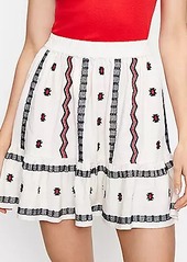LOFT Embroidered Pull On Skirt