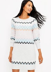 LOFT Fair Isle Sweater Dress