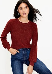 LOFT Flecked Draped Sleeve Sweater