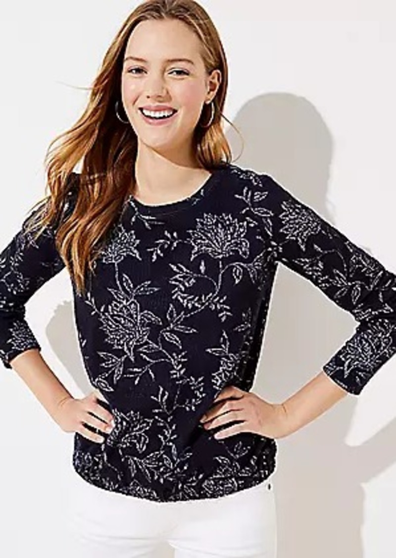 loft floral sweatshirt