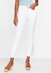 LOFT Fresh Cut High Rise Kick Crop Jeans in White
