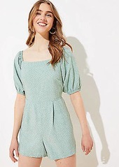 LOFT Beach Dotted Smocked Back Jumpsuit