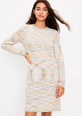 LOFT Petite Rainbow Spacedye Sweater Dress