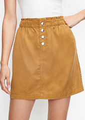 LOFT Petite Snap Paperbag Pocket Skirt