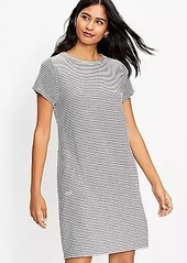 LOFT Petite Striped Pocket Sweatshirt Dress