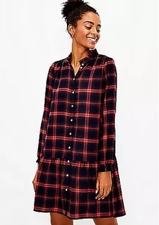 petite plaid shirt dress