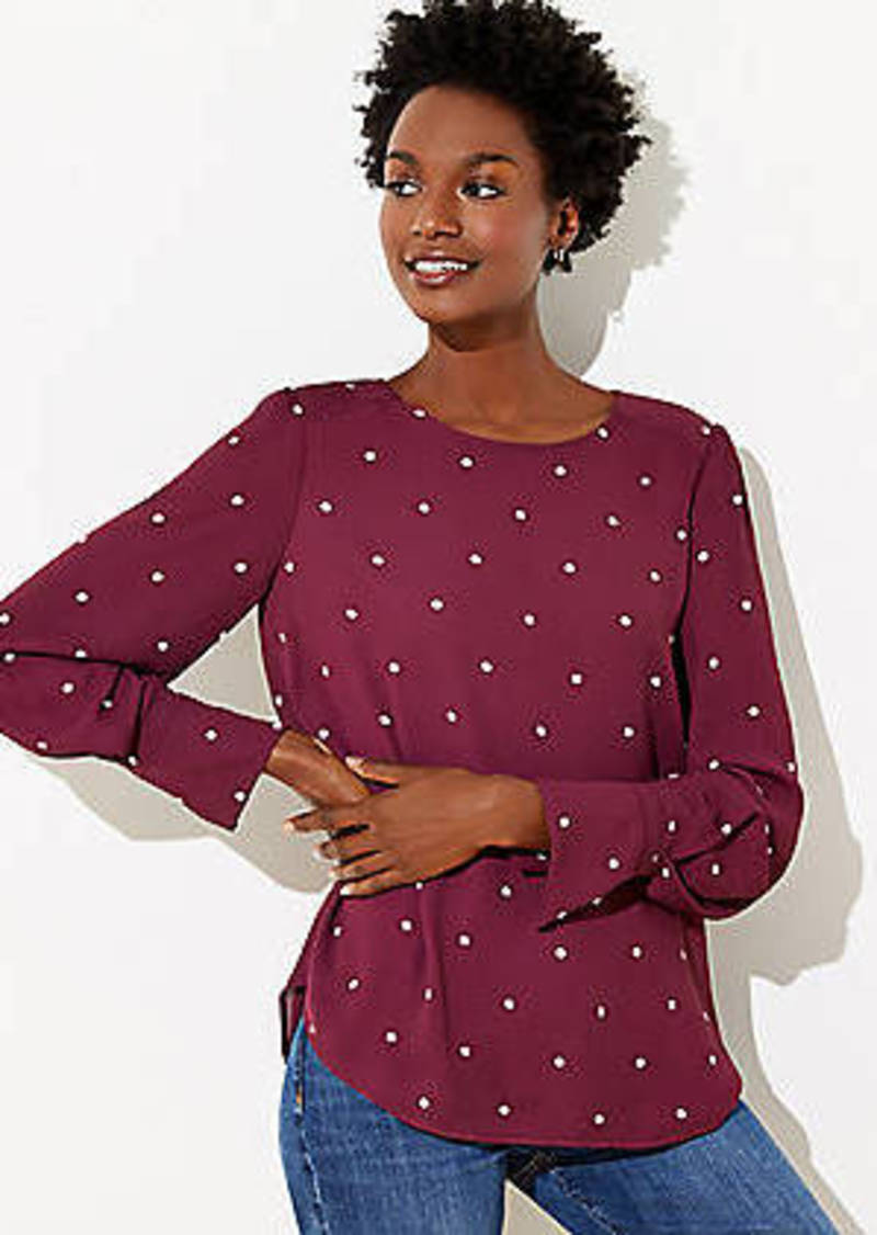 loft polka dot blouse