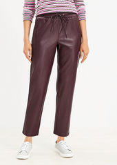 LOFT Pull On Slim Pants in Faux Leather