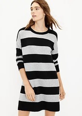 LOFT Striped Oversized Sweater Dress