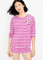 LOFT Striped Pocket Pajama Top