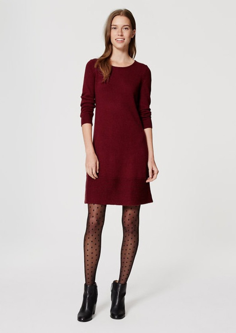 red sweater swing dress