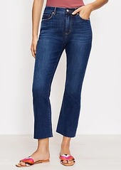 LOFT Tall Curvy Fresh Cut High Rise Kick Crop Jeans in Pure Dark Indigo Wash