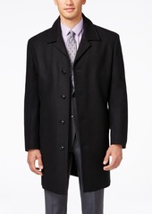 London Fog Coventry Wool-Blend Overcoat - Brown Multi