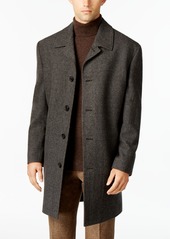 London Fog Coventry Wool-Blend Overcoat - Brown Multi