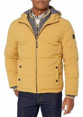 LONDON FOG Men's Chazy Hooded Bibby Jacket with Polyfill Insulation
