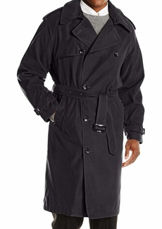 LONDON FOG mens Iconic Double Breasted With Zip-out Liner and Removable Top Collar Trenchcoat   US