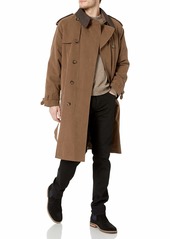 London Fog Men's Iconic Double Breasted Trench Coat with Zip-Out Liner and Removable Top Collar