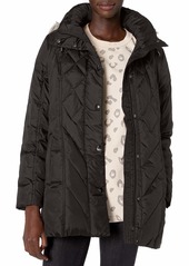 London Fog Women's Diamond Quilted Down Coat  X Small