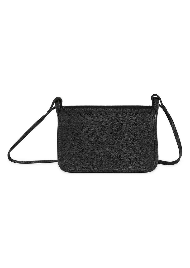 Longchamp Le Foulonné Leather Wallet-On-Strap