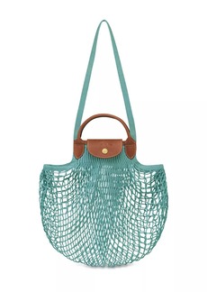 Longchamp Le Pliage Filet Knit Top Handle Bag