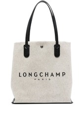 Longchamp logo-print canvas tote