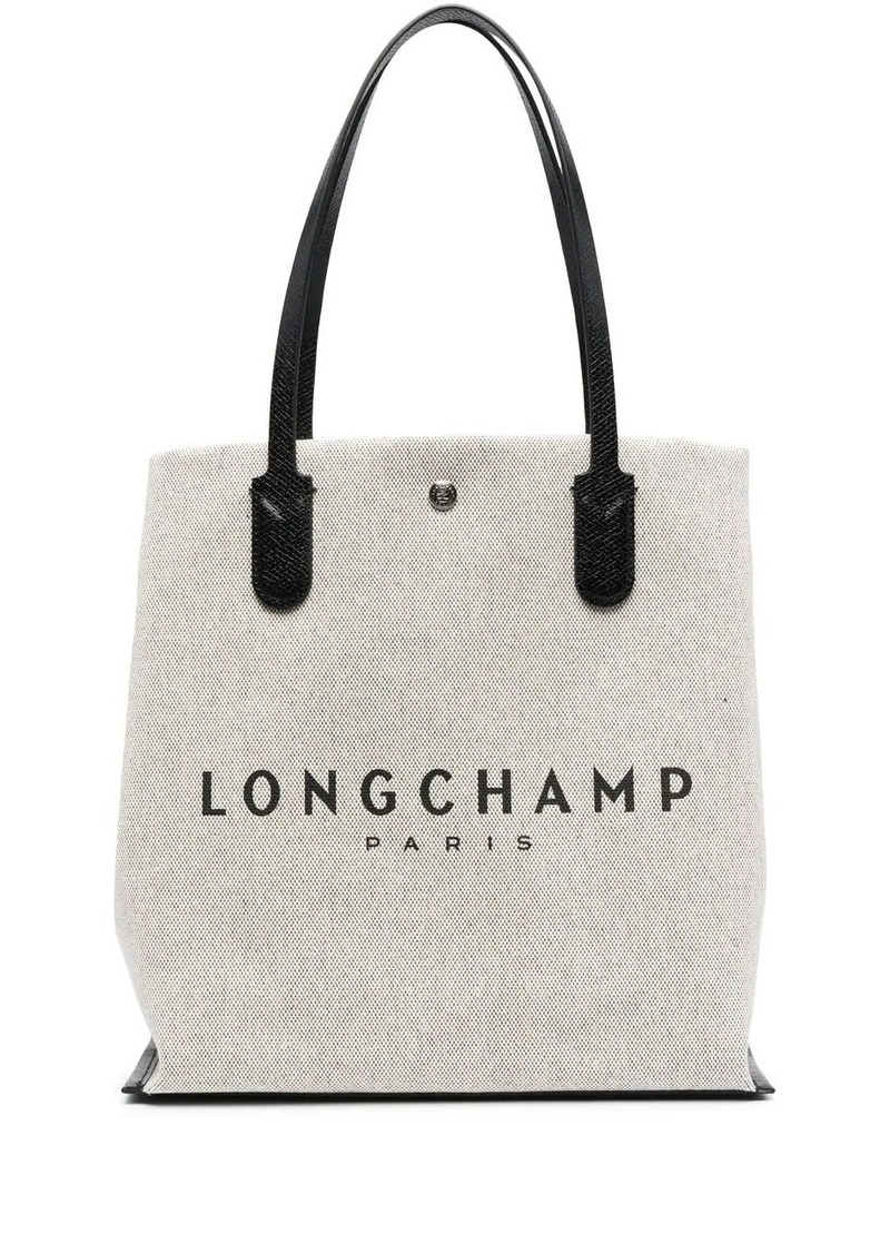 Longchamp logo-print canvas tote