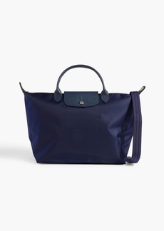 Longchamp - Le Pliage leather-trimmed shell tote - Blue - OneSize