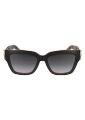Longchamp 53mm Gradient Modified Rectangular Sunglasses
