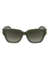 Longchamp 53mm Gradient Modified Rectangular Sunglasses