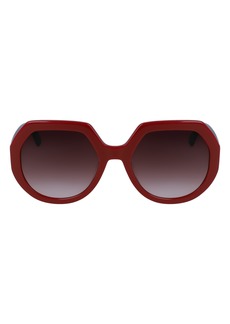 Longchamp 55mm Gradient Geometric Sunglasses in Brick at Nordstrom Rack