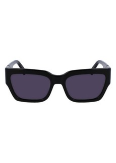 Longchamp 55mm Rectangular Sunglasses in Black at Nordstrom
