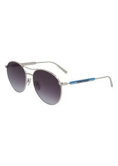 Longchamp 56mm Gradient Double Bridge Aviator Sunglasses