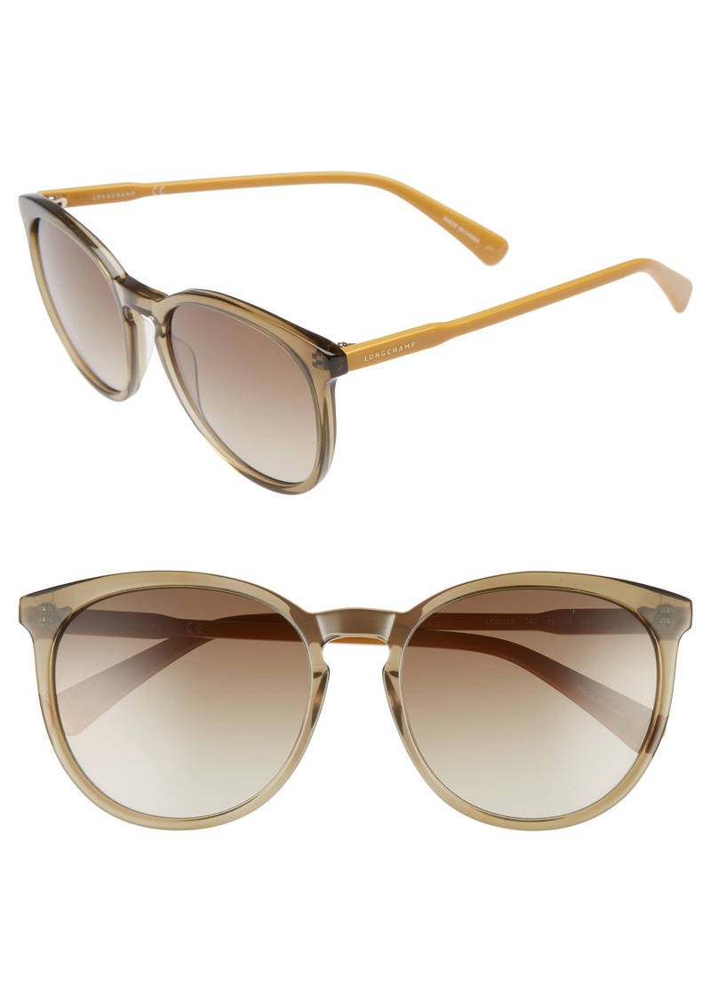 Longchamp 56mm Round Sunglasses 
