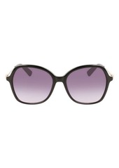 Longchamp 57mm Amazone Modified Rectangle Sunglasses