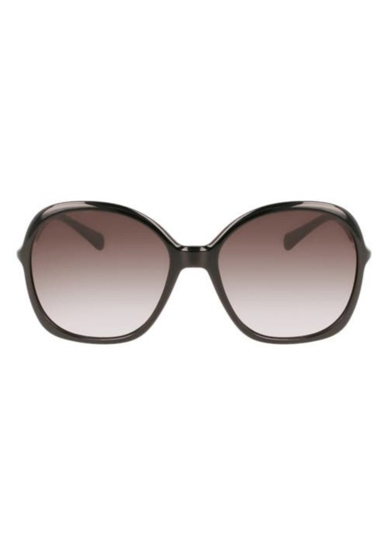 Longchamp 59mm Roseau Modified Rectangle Sunglasses