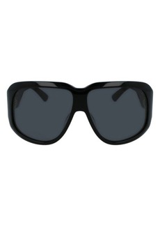 Longchamp 67mm Oversize Rectangular Sunglasses in Black at Nordstrom
