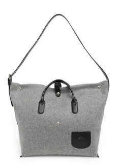 Longchamp Essential Extra Large Wool & Leather Open Tote in Grey at Nordstrom