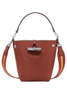 Longchamp Extra Small Roseau Box Leather Bucket Bag