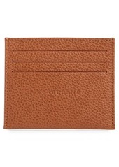 Longchamp Le Foulonne Leather Slim Card Case in Caramel at Nordstrom
